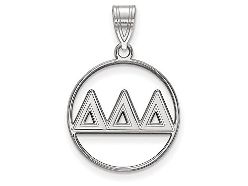 Sororities SS011DDD Sterling Silver LogoArt Delta Delta Delta Small Circle Pendant
