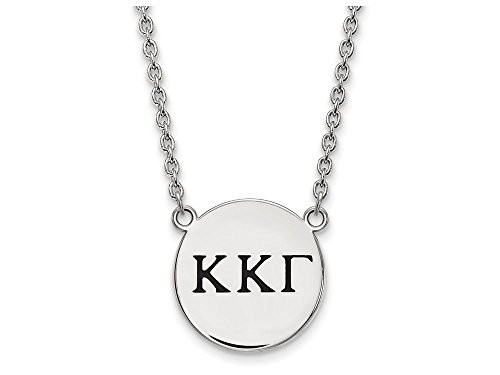 LogoArt SS017KKG-18 Sterling Silver LogoArt Kappa Kappa Gamma Small Enl Pend w/Necklace