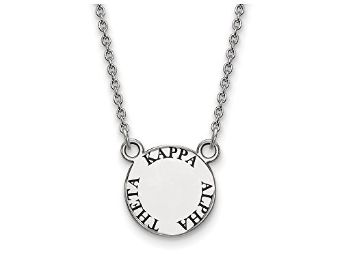 LogoArt SS014KAT-18 Kappa Alpha Theta Extra Small Enameled Pendant w/Chain 18 Inch Chain.