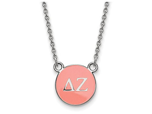 LogoArt SS029DZ-18 Delta Zeta Extra Small Enameled Pendant w/Chain 18 Inch Chain.