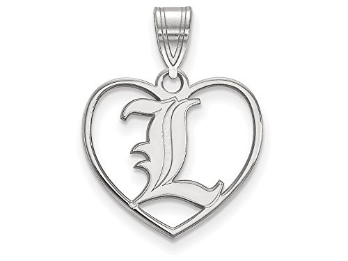 LogoArt SS013UL Louisville Pendant in Heart (Sterling Silver).