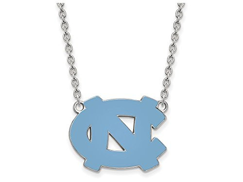 LogoArt SS016UNC-18 Sterling Silver LogoArt University of North Carolina Large Pendant w/Neckla