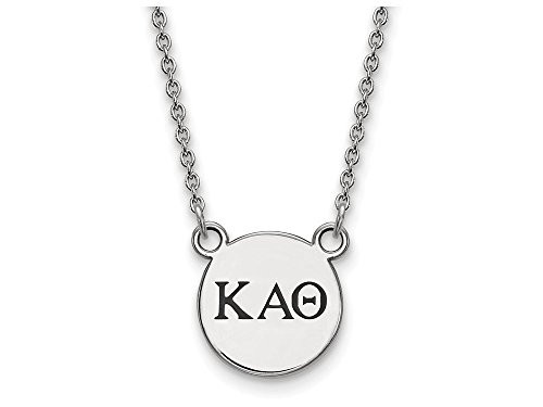 LogoArt SS016KAT-18 Kappa Alpha Theta Extra Small Enameled Pendant w/Chain 18 Inch Chain.