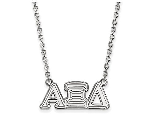 LogoArt SS007AXD-18 Alpha Xi Delta Medium Pendant w/Chain 18 Inch Chain
