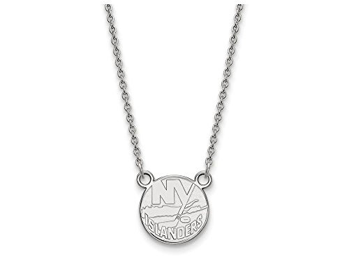 LogoArt SS013ISL-18 New York Islanders Small (1/2 Inch) Pendant w/ Necklace (Sterling Silver).