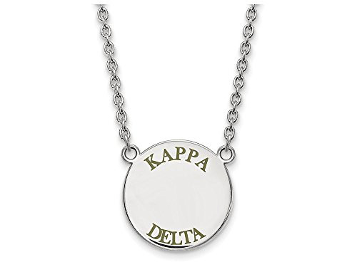 LogoArt SS015KD-18 Sterling Silver LogoArt Kappa Delta Small Enl Pend w/Necklace