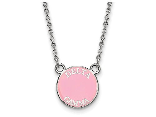 LogoArt SS012DG-18 Delta Gamma Extra Small Enameled Pendant w/Chain 18 Inch Chain.