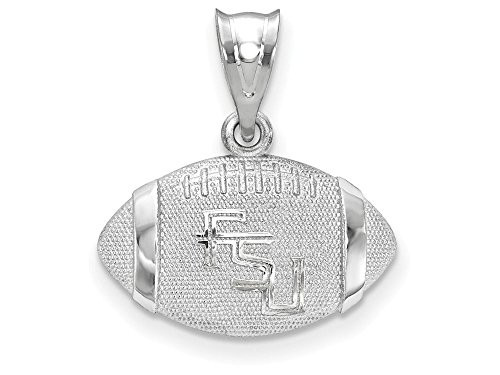 LogoArt SS506FSU Florida State University Fsu Staggered Letters 3D Football Logo Pendant w/Chain