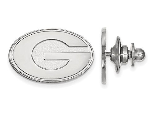 LogoArt SS011UGA Sterling Silver LogoArt University of Georgia Lapel Pin