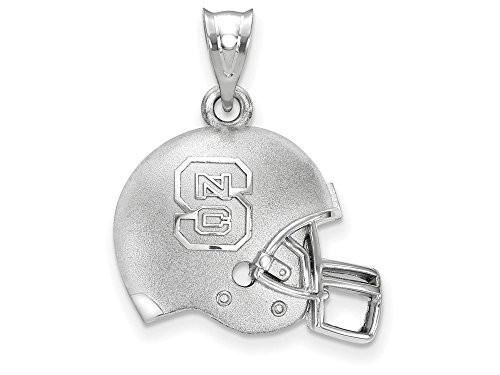 LogoArt SS505NCS North Carolina State University "ncs" Block 3D Football Helmet Pendant w/Chain Log