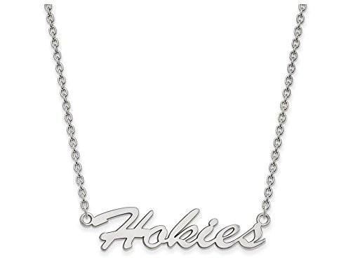 LogoArt SS067VTE-18 Virginia Tech Medium (5/8 Inch) Pendant w/Necklace (Sterling Silver).