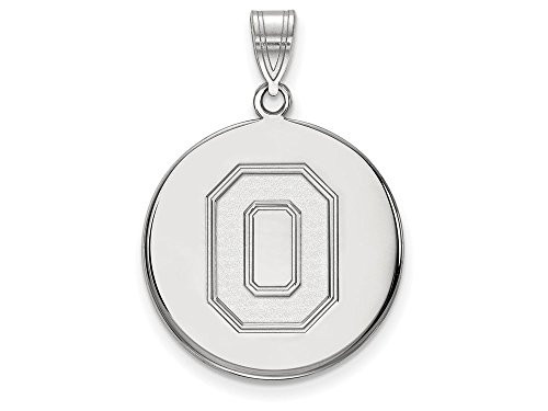 LogoArt SS064OSU Ohio State Large (3/4 Inch) Disc Pendant (Sterling Sliver).