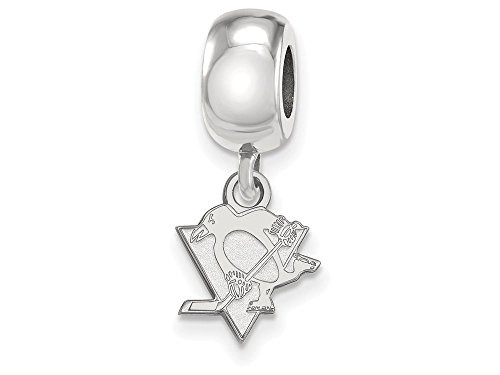 LogoArt SS030PEN Pittsburgh Penguins Bead Charm Extra Small (3/8 Inch) Dangle (Sterling Silver).