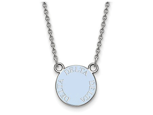 LogoArt SS012DDD-18 Delta Delta Delta Extra Small Enameled Pendant w/Chain 18 Inch Chain.
