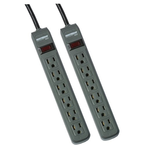 Minuteman MMS362P 6 Outlet Surge Protector Twin Pack.