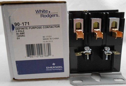 WHITE-RODGERS 14429 White-Rodgers 3-Pole Definite Purpose Contactor (25A thru 40A)