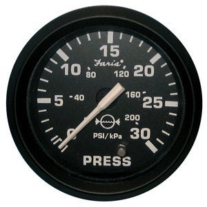 FARIA 5100897 2" Water Pressure Gauge Kit, 30 PSI, I/O