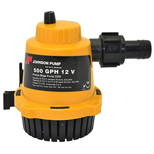 JOHNSON PUMP 6001520 JOHNSON PUMP of America Marine Pro-Line 500 GPH Bilge Pump