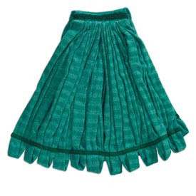 Rubbermaid B259639 Web Foot & #174 Microfiber Wet Mop W/ 1" Headband, Green 6/Pack - RCPT81206GRE