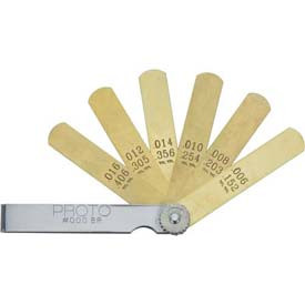 Proto B944676 6 Blade Non-Magnetic Feeler Gauge Set, 1/2" x 3" Blades