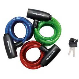 MASTERLOCK B910826 MASTERLOCK & #174 Cable Lock - No. , 3-Pack Keyed Alike 6 Ft. Long Keyed Cable Bike lock