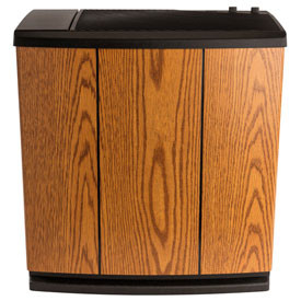 Essick Air Products B783910 AIRCARE H12-300HB 4-Speed Whole-House Console-Style Evaporative Humidifier, Light Oak, Black Trim
