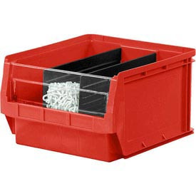 QUANTUM STORAGE SYSTEMS 613128RD Quantum Magnum Plastic Stackable Storage Bin QMS531 12-3/8 x 19-3/4 x 5-7/8 Red