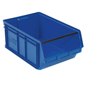 QUANTUM STORAGE SYSTEMS 613120BL Quantum Magnum Plastic Stackable Storage Bin QMS743 18-3/8 x 29 x 11-7/8 Blue