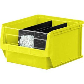QUANTUM STORAGE SYSTEMS 613126YL Quantum Magnum Plastic Stackable Storage Bin QMS532 12-3/8 x 19-3/4 x 7-7/8 Yellow