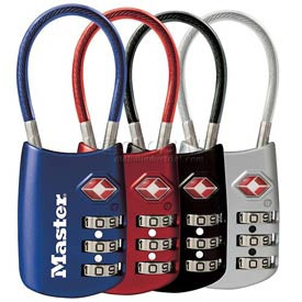 MASTERLOCK 443251 MASTERLOCK & #174 Tsa Accepted Luggage Combination Padlock 2"W Assorted Colors Price Each
