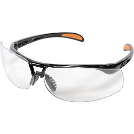 North Safety 436717 Sperian Protection Americas S4200 Protege Safety Eyewear - Metallic Black Frame, Clear Lens