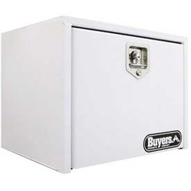 Buyers Products Co. B652590 Buyers Steel Underbody Truck Box w/ Stainless Steel T-Handle - White 18x18x24 -