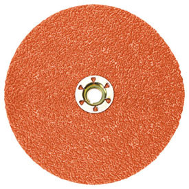 3M B606626 Cubitron II 987C Coated Ceramic Quick Change Disc - 80 Grit - 7 in Dia - 8600 Max RPM - 27666 [PRICE is per DISC]