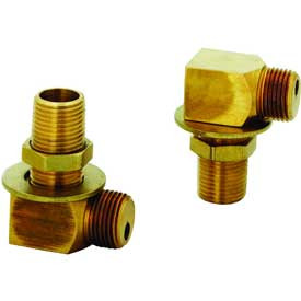 T&S Brass B548759 Installation Kit, 1/2" NPT Nipple, Lock Nut & Washer, Short Elbow (1/2" NPT Female x Male)