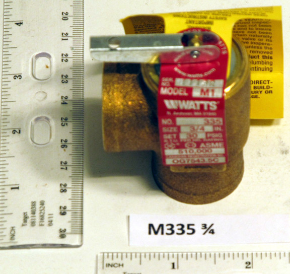 Watts 50878 Regulator 3/4 M X 3/4 F 30 PSI PRESSURE RELIEF VALVE 510,000 BTU 0342692