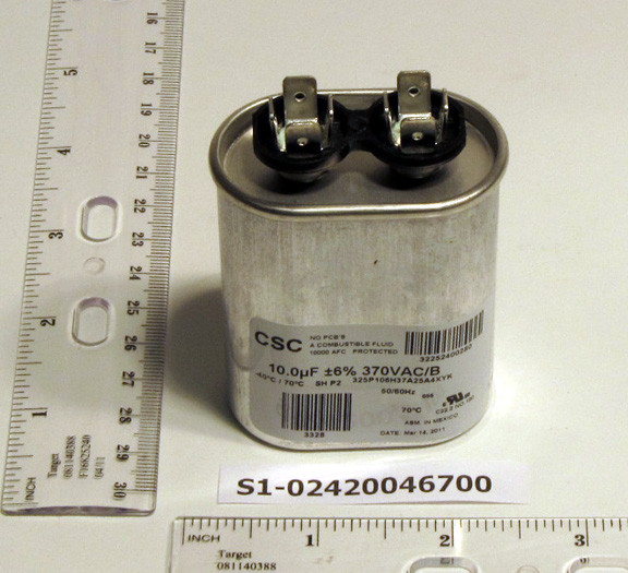 YORK S1-0242004 S1-0242004 CAP,RUN SINGLE,10MFD,370V,FLAT