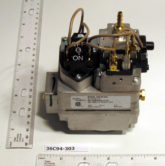 WHITE-RODGERS 5080 White-Rodgers Gas Valve, 1/2" X 3/4", straight thru, 24 VAC, Pilot (No plug in)