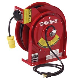 Reelcraft Industries Inc B250727 Reelcraft 12 AWG/3 Cond x 45ft, 20A, Single Outlet, w Cord, 27lb