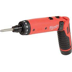 MILWAUKEE B243301 M4 1/4" Hex Screwdriver Kit 4V 2 Batteries 1 Charger