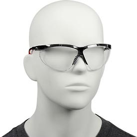 North Safety B2014137 Uvex & #174 S3201HS Genesis XC Safety Glasses, Black Frame, Clear HS Lens