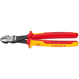 KNIPEX® 74 08 200 SBA High Leverage Diagonal Cutting Pliers-1,000V Insulated 8" OAL