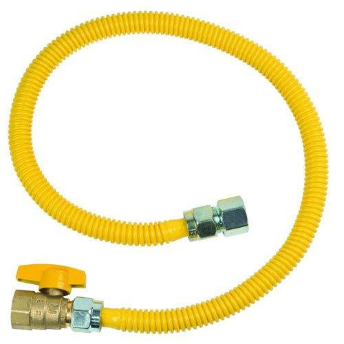 T&S Brass BCSSC2J36 BrassCraft ProCoat 3/4" FIP x 3/4" FIP Ball Valve x 36" Stainless Steel 5/8" O.D Gas Connector (125,000 BTU)