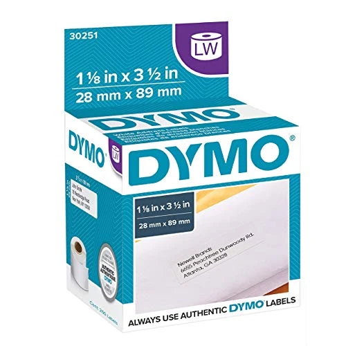 Vise Grip B1403833 6 Pack of DYMO LabelWriter Label Thermal, Printer Labels Address Standard 1-1/8" x 3-1/2" 260 Labels, 2-Carded, Sold by OFFICE LABELS