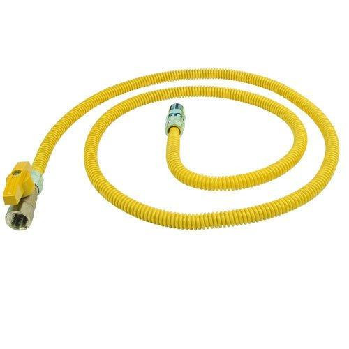 T&S Brass BCSSD4K72 BrassCraft ProCoat 1/2" MIP x 1/2" FIP Ball Valve x 72" Stainless Steel Gas Connector 1/2" O.D. (49,100 BTU)