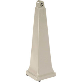 Rubbermaid 652497BG Commercial Grounds-Keeper Cigarette Waste Collector, Pyramid, Plastic/Steel, Beige (257088BG)