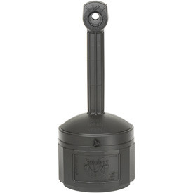 Justrite 442523BK ® ORIGINAL CEASE-FIRE® CIGARETTE BUTT RECEPTACLE, 4 GALLON CAPACITY, BLACK 2496863