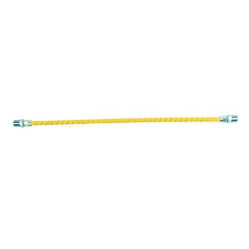 T&S Brass BCSSL4424 BrassCraft ProCoat 1/2" MIP x 1/2" MIP x 24" Stainless Steel Gas Connector 3/8" O.D. (40,000 BTU)