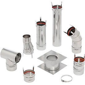 Enerco 246666 Mr. Heater 4 inch Stainless Steel Horizontal Vent Kit for Big Maxx MHU50 and MHU80 Unit Heaters