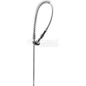 T&S Brass B548809 Pre-Rinse Assembly, 44 Stainless Steel Hose, Self Closing Squeeze Valve, 24 Riser