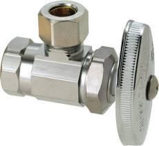 T&S Brass OCR09X R BRASSCRAFT 221041LF Lead Free Angle Stop with 5/8" Comp X 1/4" Comp, Rough Brass